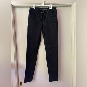 American Eagle Outfitters High Waisted Black Denim Skinny Jeans Stretch fit